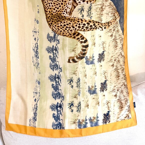 Vimoda Paris Rectangular Leopard Scarf (34" X 71") NWOT - Picture 9 of 15